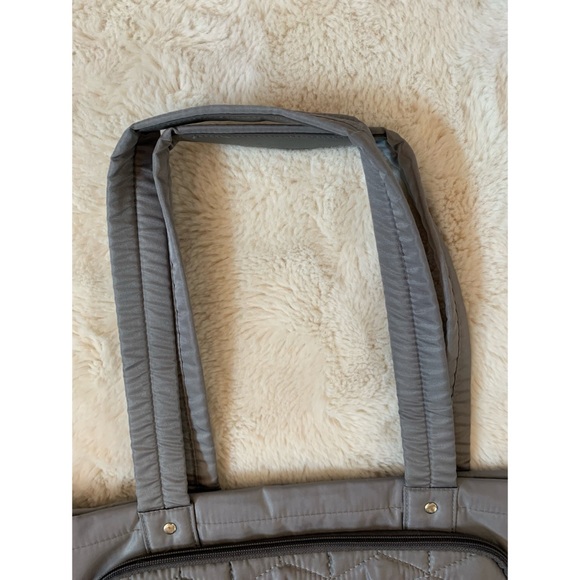 SkipHop, gray and lime green diaper bag EUC - Picture 5 of 16